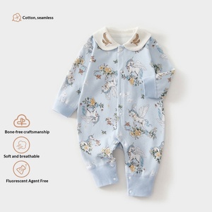 Tutine per Neonati, Stile Primaverile, Cotone Puro di Classe A, Abbigliamento per Gattonare per Bambini e Bambine, Vestiti per Neonati per Tutte le Stagioni - Product Image 2