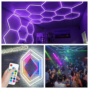 Commercial Rgd Led Hexagon Ceiling Lighting for Nightclub Gym Garage Modern Led RGB Tube <strong>Light</strong> Hexagonal - Product Image 1