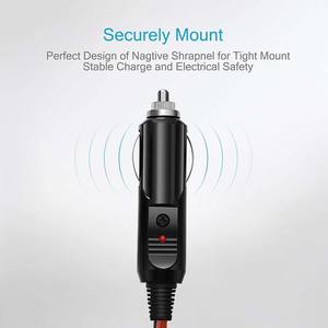 Câble d'extension allume-cigare 12V mâle à femelle avec ca-p pour compresseur d'air pompe à pneu refroidisseur réfrigérateur - Product Image 4