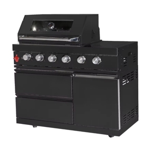 Luxury Garden Outdoor Kitchen Furniture Frame Stainless Steel Natural Gas Korean <strong>BBQ</strong> Grill Table Gas Food Truck Barbecue Grills - Product Image 2