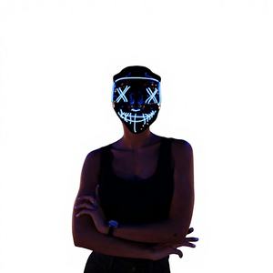 Nouveau <span class=keywords><strong>Masque</strong></span> <span class=keywords><strong>LED</strong></span> <span class=keywords><strong>Lumineux</strong></span> à Fil Électroluminescent Haute Luminosité pour Fête Musicale et Halloween – Vente Flash Populaire - Product Image 1