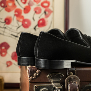 Mocassins en velours tendance pour hommes d'affaires, style décontracté, grandes tailles, <span class=keywords><strong>chaussures</strong></span> de ville de haute qualité pour le bureau - Product Image 4