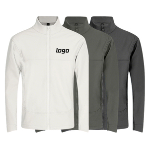 Men Custom Logo Training <b>Jacket</b> Stand Collar Full Zip Solid Color Lightweight Windproof Sports <b>Workout</b> Outerwear - Product Image 1