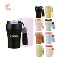 ZP RTS 380ML 크리에이티브 304 스테인리스 스틸 진공 단열 텀블러 미니멀리스트 아웃도어 차량용 커플 물병