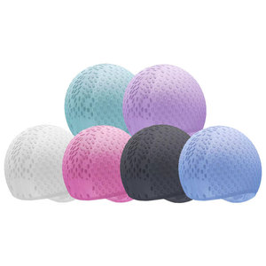 Gorro de natación para adultos, unisex, de silicona, cobertura total, forma de lágrima, deportes acuáticos - Product Image 4