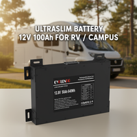 Batterie LiFePO4 Cyclenpo Ultra Slimline 12,8V 100Ah pour véhicules électriques et appareils électroniques grand public avec 6000 cycles