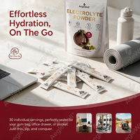 AegleWell Poudre d'électrolytes saveur raisin rouge sans alcool pour l'hydratation après l'entraînement et le réapprovisionnement quotidien