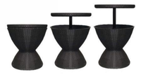 Patio Cooler Bar Table Extérieure Étanche Glacière Table Cool Drinking Holder pour Vin Bière Cola et plus