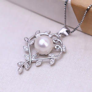 Componente de Joyería de Plata S925 con Colgante de Hoja Estilo Coreano para Collares de Perlas Europeas y Americanas, Accesorios para Manualidades - Product Image 4