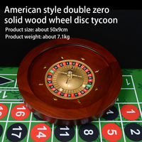 Roulette en bois de casino 50*9.3cm pour valises, jeu de jetons de poker, roulette de casino en bois, jeu de bingo, vente en gros, jeu de fête, 1 pièce