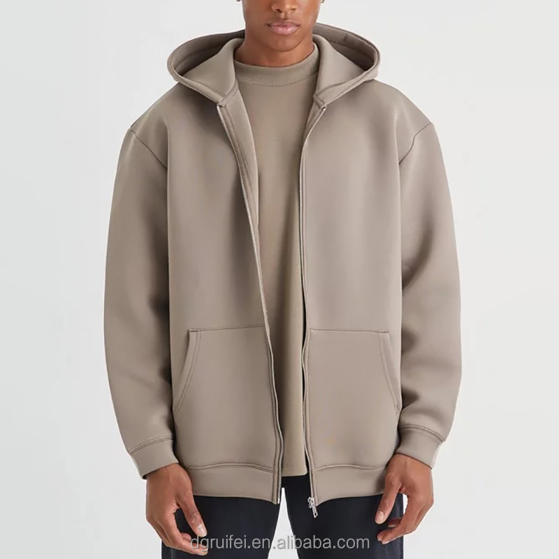 Cotton Oversized Printed Zip-up Zip-up Hoodie