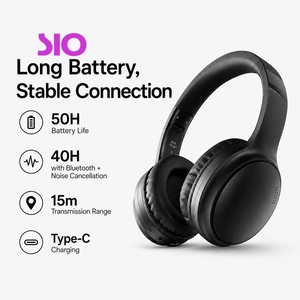 หูฟังไร้สาย Gertek Chip 8H+ แบตเตอรี่ใช้งานได้นาน 10 เมตร วัสดุ PC+ABS สีดำ เสียงสเตอริโอ รองรับการโทรและฟังเพลง หูฟังแบบครอบหู ไร้สาย 5.4 - Product Image 6