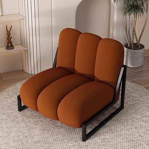 Sedia per il tempo libero popolare <span class=keywords><strong>in</strong></span> tessuto bianco crema <span class=keywords><strong>con</strong></span> <span class=keywords><strong>piedi</strong></span> <span class=keywords><strong>in</strong></span> <span class=keywords><strong>legno</strong></span> moderno, ultimo design, Hotel, divano, poltrona morbida - Product Image 5