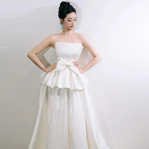 Robe de mariée légère et élégante, style Mori, bustier avec nœud, pour fiançailles, pour <span class=keywords><strong>femme</strong></span>, style féerique, pour la cérémonie de bienvenue de la mariée - Product Image 2