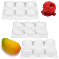 Moule à gâteau rectangulaire en silicone de qualité alimentaire pour mousse de framboise, facile à démouler, compatible four, pour le marché international