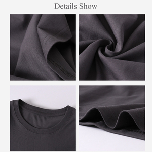 High Quality Drop Shoulder Crewneck Plain Shirt Men's Blank <b>T</b> Shirt Heavyweight Plain Drop Shoulder Oversized <b>T</b>-Shirts - Product Image 5