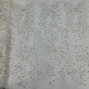 Nuevo bordado de Gauding cuentas de plata cuentas de burbujas + 3/5 por ciento pieza de cristal bordado industria pesada vestido de novia Cheongsam E - Product Image 2