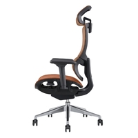 Chaise de bureau moderne Li&Sung en maille pivotante, réglable, ergonomique, élégante, imperméable, avec base chromée multifonctionnelle