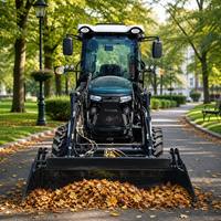 Trattore a 4 ruote motrici da 50 CV omologato UE con caricatore frontale, motore diesel e pompa, certificato E-MARK per lavori agricoli europei - Alta qualità
