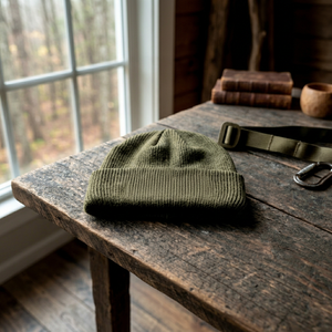Bonnet en tricot orange personnalisé avec logo, bonnet d'hiver à revers, bonnet de créateur - Product Image 1