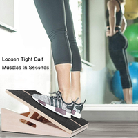 Planche d'inclinaison portable en bois naturel réglable et pliable pour étirements des pieds et des mollets, idéale pour la maison, les voyages et l'entraînement – Meilleure vente 2026