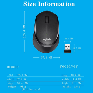 Ratón inalámbrico silencioso Logitech M330, diseño ergonómico, mini receptor USB, ratón óptico silencioso para oficina y hogar - Product Image 6