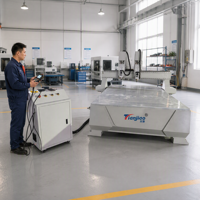 Machine de découpe et de gravure CNC à double broche 1325, 6KW, refroidie par air, commande DSP, haute efficacité, routeur CNC 1300x2500mm