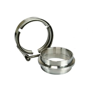 POYRACING Kit de colliers de fixation pour tuyau d'échappement en acier inoxydable, colliers mâles et femelles de 3,5 pouces, finition polie - Product Image 3