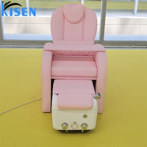 KISEN Luxury Modern Pink Pedicure Chair with Massage & Electric Foot Bath Adjustable Spa Salon Furniture for Spa - Product Image 6