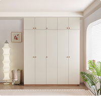 Armoire de luxe en bois massif personnalisée pour chambre à coucher, avec protection anti-rayures, emballage export pour villas et hôtels