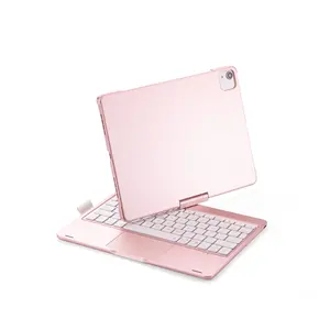 Portalápices 7 colores RGB retroiluminado BT teclado para iPad Keyboard Case 10,9 11 pulgadas 2022 2018