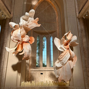 Sculpture d'art en <span class=keywords><strong>papier</strong></span> géante personnalisée, installation suspendue, décoration de plafond de luxe pour mariage, événement, hôtel, centre commercial - Product Image 1