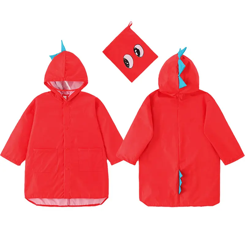 Child 100% polyester waterproof kids printed rain coat kids rain jacket girl's raincoat