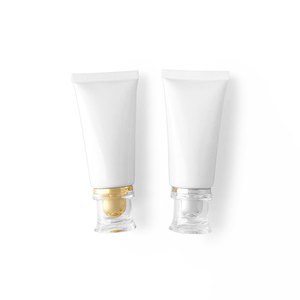 Botella de Plástico Blanca Brillante de 40 ml/g, Tubo Cosmético Vacío con Cabezal de Bomba de Vacío para Base Líquida, Protector Solar, Sérum para el Cuidado de la Piel - Product Image 1