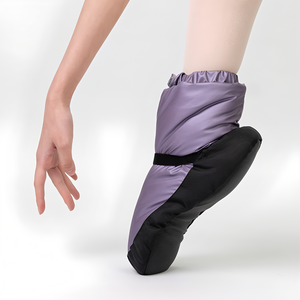 Bottines chaudes pour femmes en cuir véritable doux avec doublure en PU, semelle épaisse imperméable, antidérapantes, chaussures de danse d'hiver, ballerines - Product Image 2