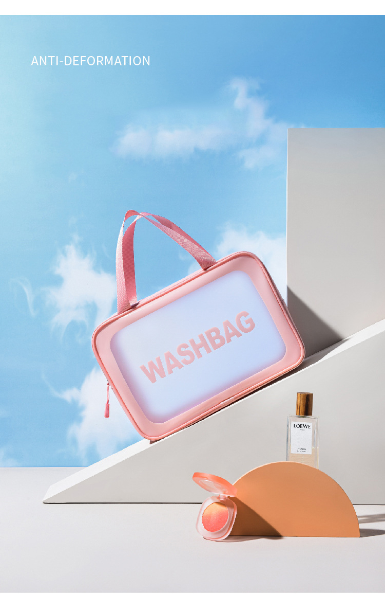 Waterproof PVC Transparent Travel Toiletry Bag Portable Make Up Organizer Cosmetic Case