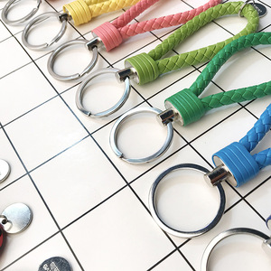 Wholesale Promotional Advertising Gift Cheap Braided Rope Leather Lanyard <strong>Classic</strong> <strong>Car</strong> <strong>Keychains</strong>