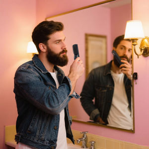 Cepillo Alisador <span class=keywords><strong>de</strong></span> Cerámica Inalámbrico con Logotipo Personalizado, 4 Ajustes <span class=keywords><strong>de</strong></span> Temperatura, Calentamiento Rápido, Plancha <span class=keywords><strong>de</strong></span> Pelo Portátil para Viajes - Product Image 1