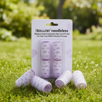 Ensemble de 4 bigoudis chauffants à conductivité thermique moyenne pour le soin des cheveux avec formule K Beauty