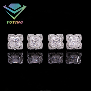 Boucles d'oreilles papillon populaires, diamants moissanite VVS, plaqué or, argent sterling 925, testeur de diamants inclus, certificat GRA, unisexe - Product Image 2