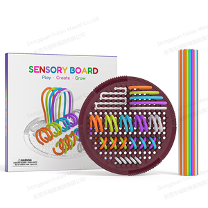 Planche <span class=keywords><strong>d</strong></span>'activités sensorielles FLwarm en silicone, jouet anti-stress éducatif et apaisant pour l'anxiété, le TDAH et l'autisme, pour les enfants de 3 à 14 ans et plus - Product Image 1