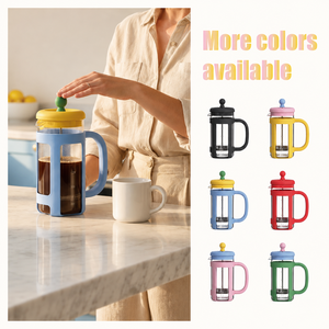 <span class=keywords><strong>Caffettiera</strong></span> a Stantuffo in Vetro Borosilicato di Alta Qualità, per Caffè Francese e Tè, Ideale per Ufficio e Viaggi - Product Image 4
