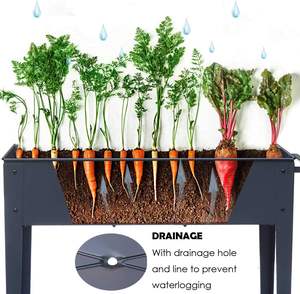 Jardinières de jardin surélevées mobiles de grande capacité, respectueuses de l'environnement, avec pieds à roulettes, chariot de jardinage pour bricolage - Product Image 5