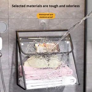 Thuận tiện đa chức năng phòng tắm treo lưu trữ túi nhựa không thấm nước quần áo người giữ điện thoại dễ dàng đằng sau các cửa Wall Mount - Product Image 2