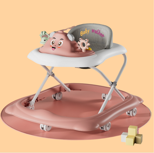 รถเข็นหัดเดินแบบ3 in 1สำหรับเด็กปรับได้มัลติฟังก์ชันพร้อมดนตรีเพื่อการเรียนรู้และการเล่นสำหรับเด็กผู้หญิง - Product Image 5