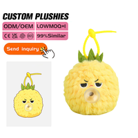 Jouets en peluche souples et moelleux TPR Pop à presser, personnalisés, de haute qualité, en forme de fruits mignons, pour enfants garçons et filles