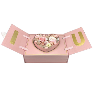 Moda logotipo personalizado embalaje rígido Día de San Valentín caja de papel doble puerta cierre magnético Etiqueta Privada caja de regalo de Chocolate - Product Image 3