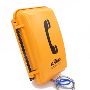 Téléphone promotionnel à deux lignes de qualité supérieure, résistant aux intempéries, noir, OEM KNTECH, combiné KNSP-03 - Product Image 2