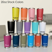 Vente en gros de gobelets isothermes de voyage personnalisés de 20 oz avec logo, en acier inoxydable thermolaqué, gravure laser, design en vrac