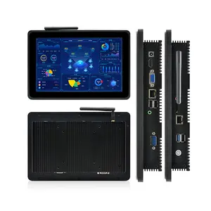 IP65 10.4 15 15.6 21.5 Vandal-Proof android touch pc for Win7/8/10 Linux all in one touch screen embedded industrial panel pc